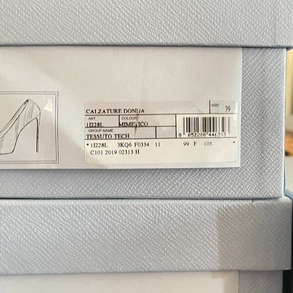 Prada Collection 1I228L Tessuto Tech Women's Green High Heel Stiletto pumps shoe - Picture 15 of 15